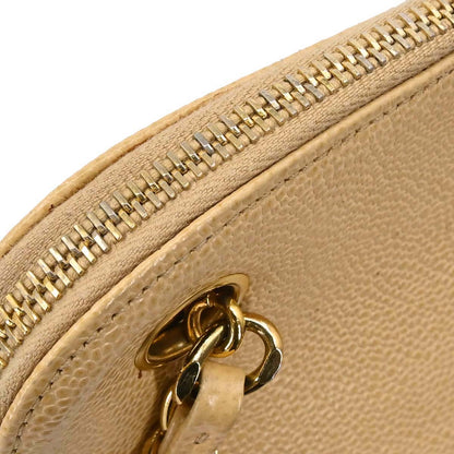 Chanel Beige Caviar Skin Shoulder Bag