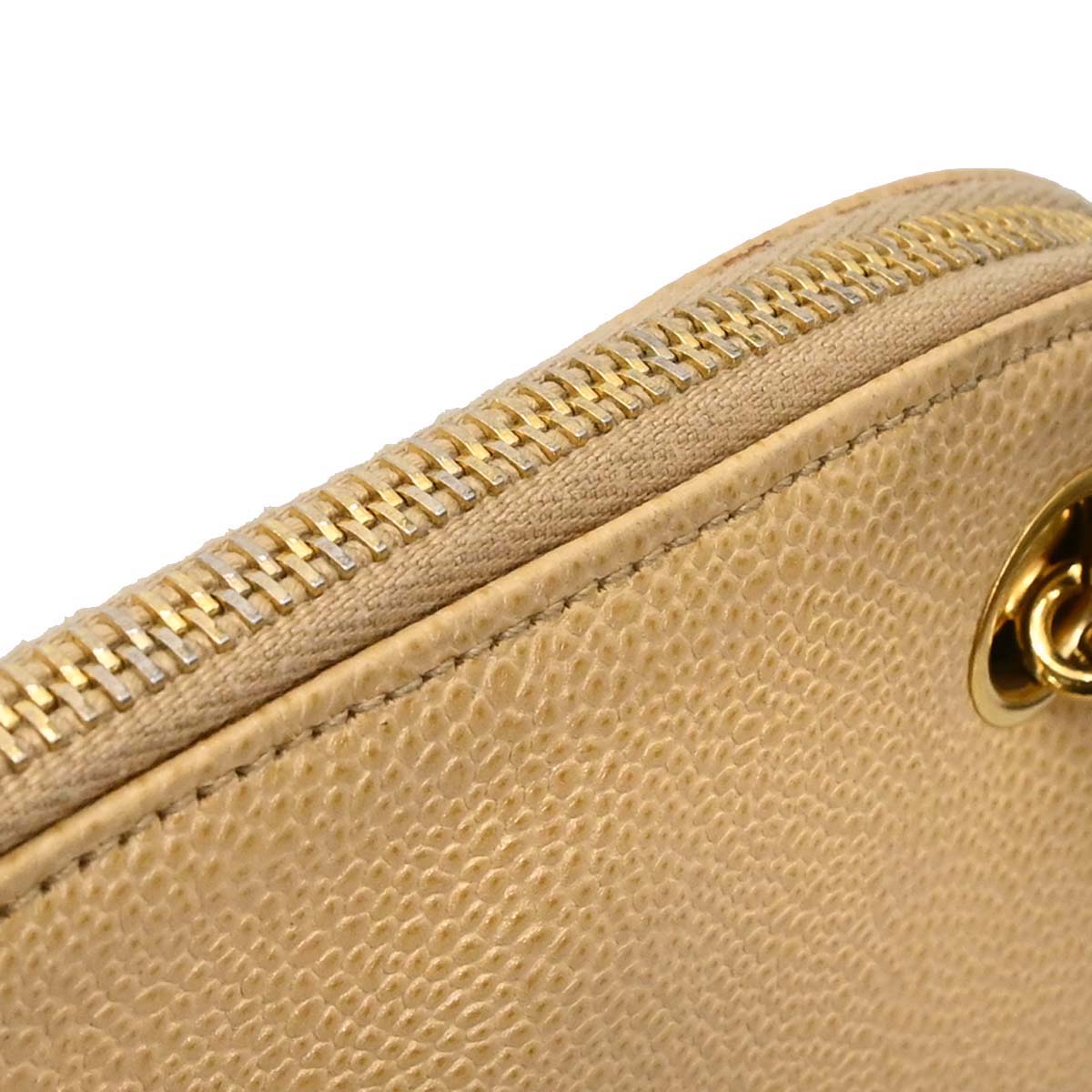 Chanel Beige Caviar Skin Shoulder Bag