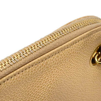 Chanel Beige Caviar Skin Shoulder Bag