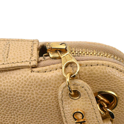 Chanel Beige Caviar Skin Shoulder Bag