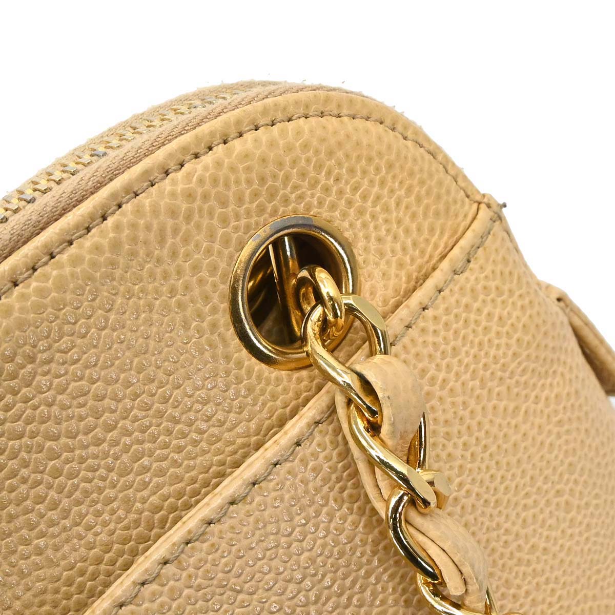 Chanel Beige Caviar Skin Shoulder Bag