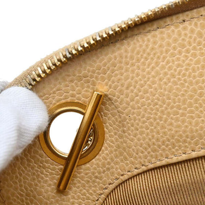 Chanel Beige Caviar Skin Shoulder Bag