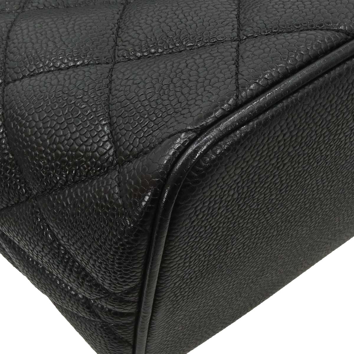 Chanel Black Caviar Skin Medallion Tote Handbag