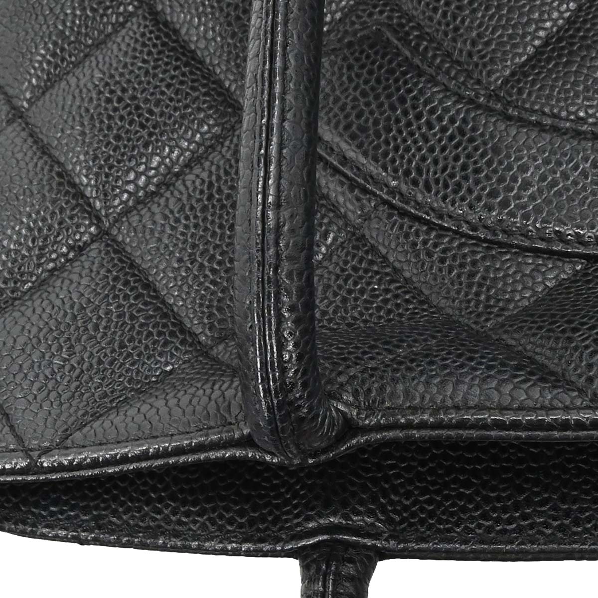 Chanel Black Caviar Skin Medallion Tote Handbag