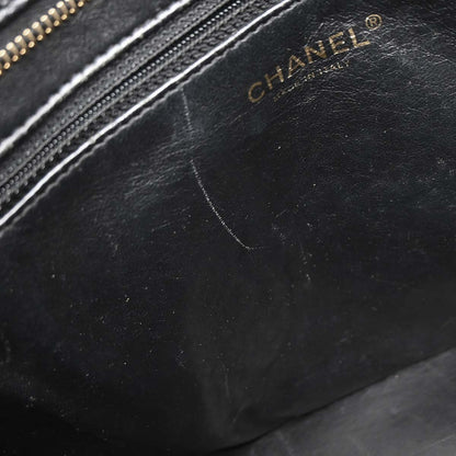 Chanel Black Caviar Skin Medallion Tote Handbag
