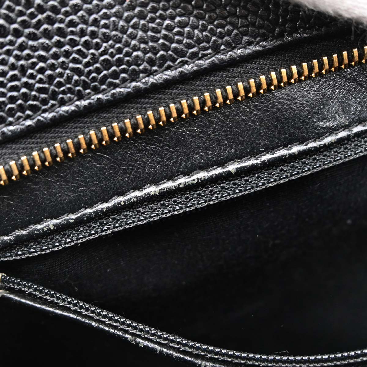 Chanel Black Caviar Skin Medallion Tote Handbag
