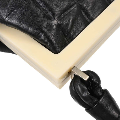 Chanel 2002-2003 Black Lambskin Choco Bar Handbag