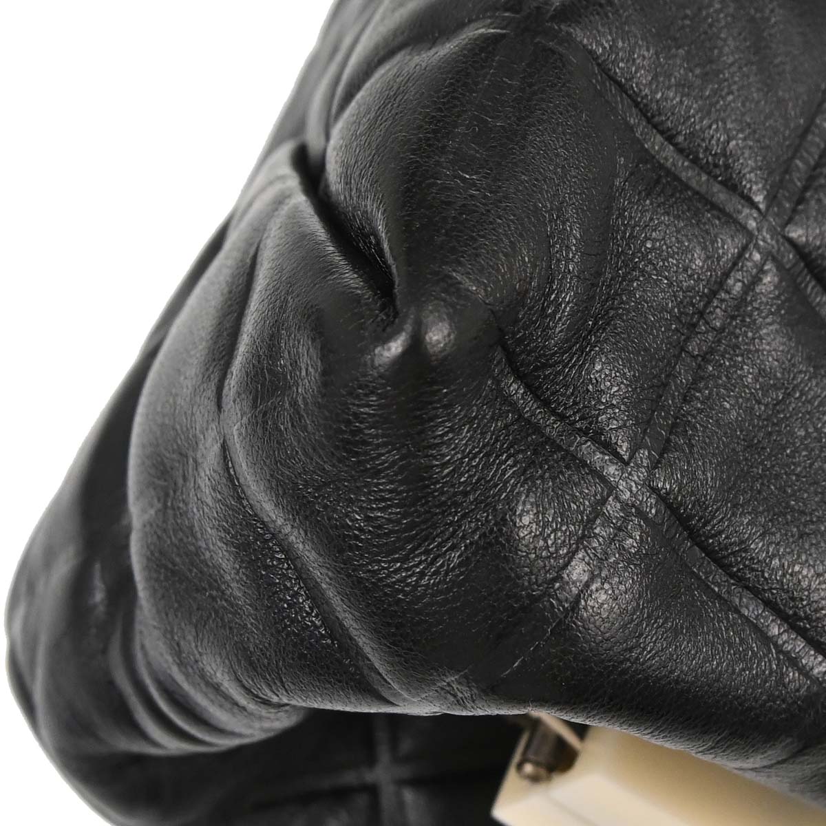 Chanel 2002-2003 Black Lambskin Choco Bar Handbag