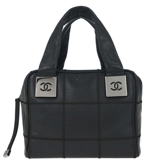 Chanel Black Caviar Skin Choco Bar Wild Stitch Handbag