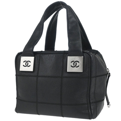 Chanel Black Caviar Skin Choco Bar Wild Stitch Handbag