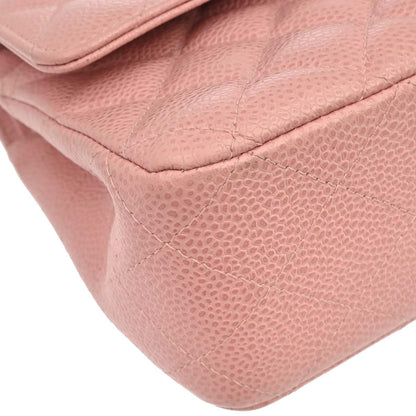Chanel Pink Caviar Medium Double Flap Shoulder Bag