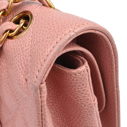 Chanel Pink Caviar Medium Double Flap Shoulder Bag