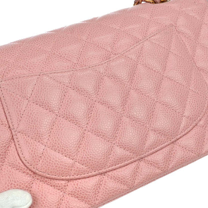 Chanel Pink Caviar Medium Double Flap Shoulder Bag