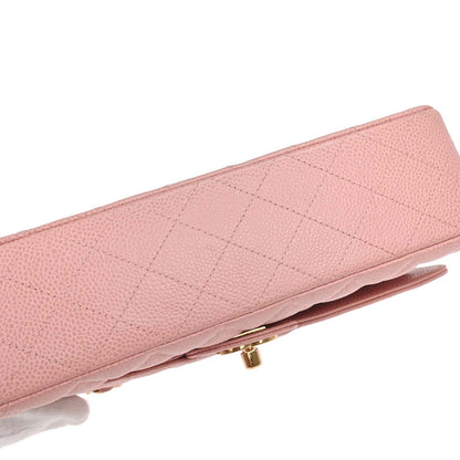 Chanel Pink Caviar Medium Double Flap Shoulder Bag