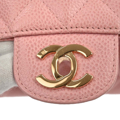 Chanel Pink Caviar Medium Double Flap Shoulder Bag