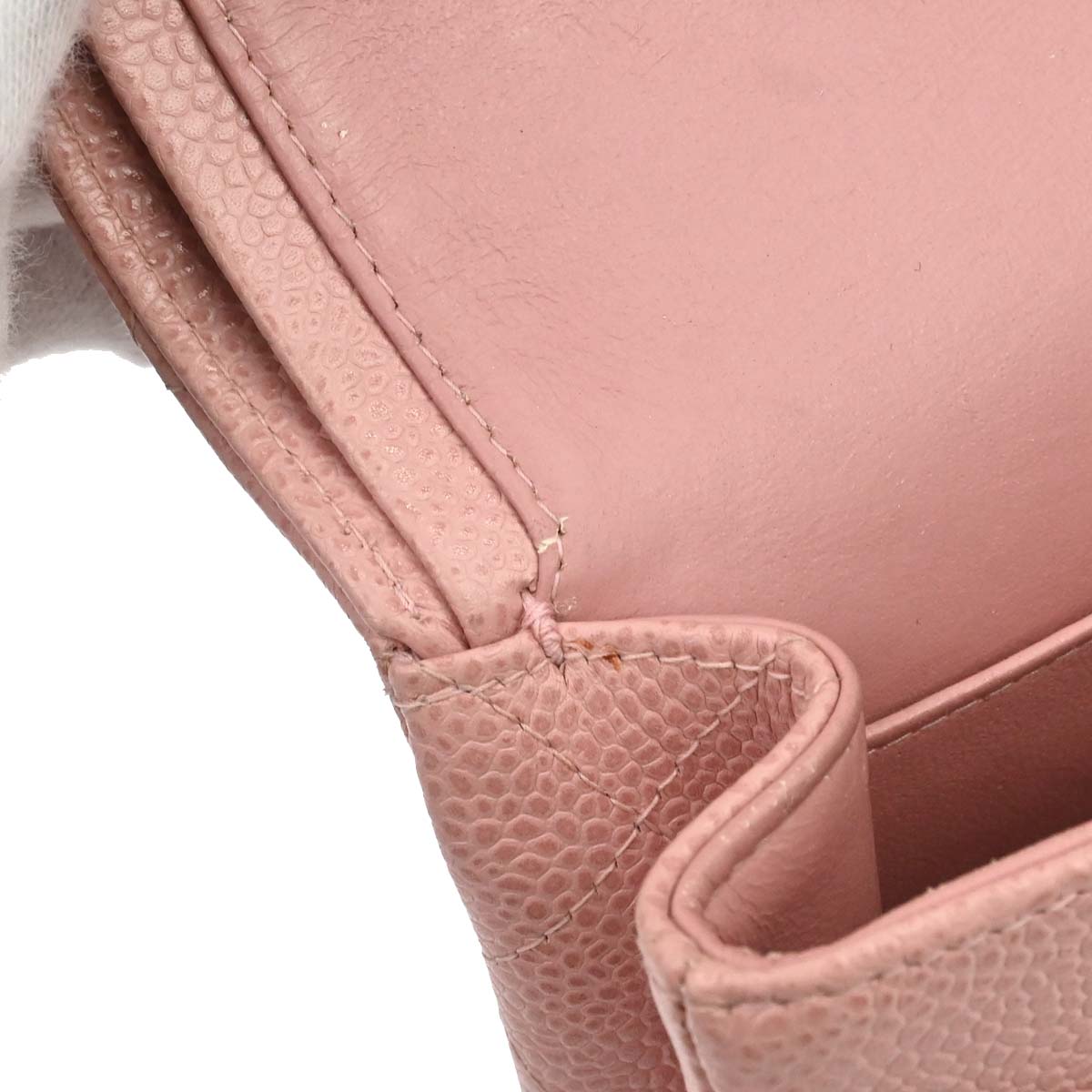 Chanel Pink Caviar Medium Double Flap Shoulder Bag