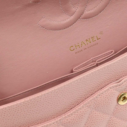 Chanel Pink Caviar Medium Double Flap Shoulder Bag