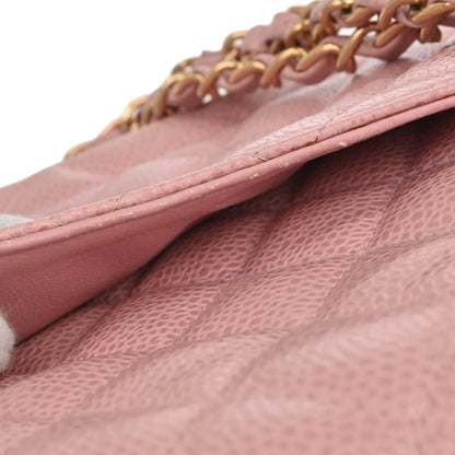 Chanel Pink Caviar Medium Double Flap Shoulder Bag