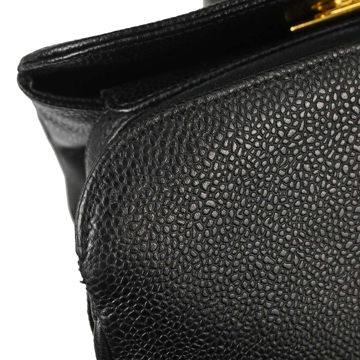 Chanel Black Caviar Supermodel Tote Shoulder Bag