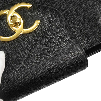 Chanel Black Caviar Supermodel Tote Shoulder Bag