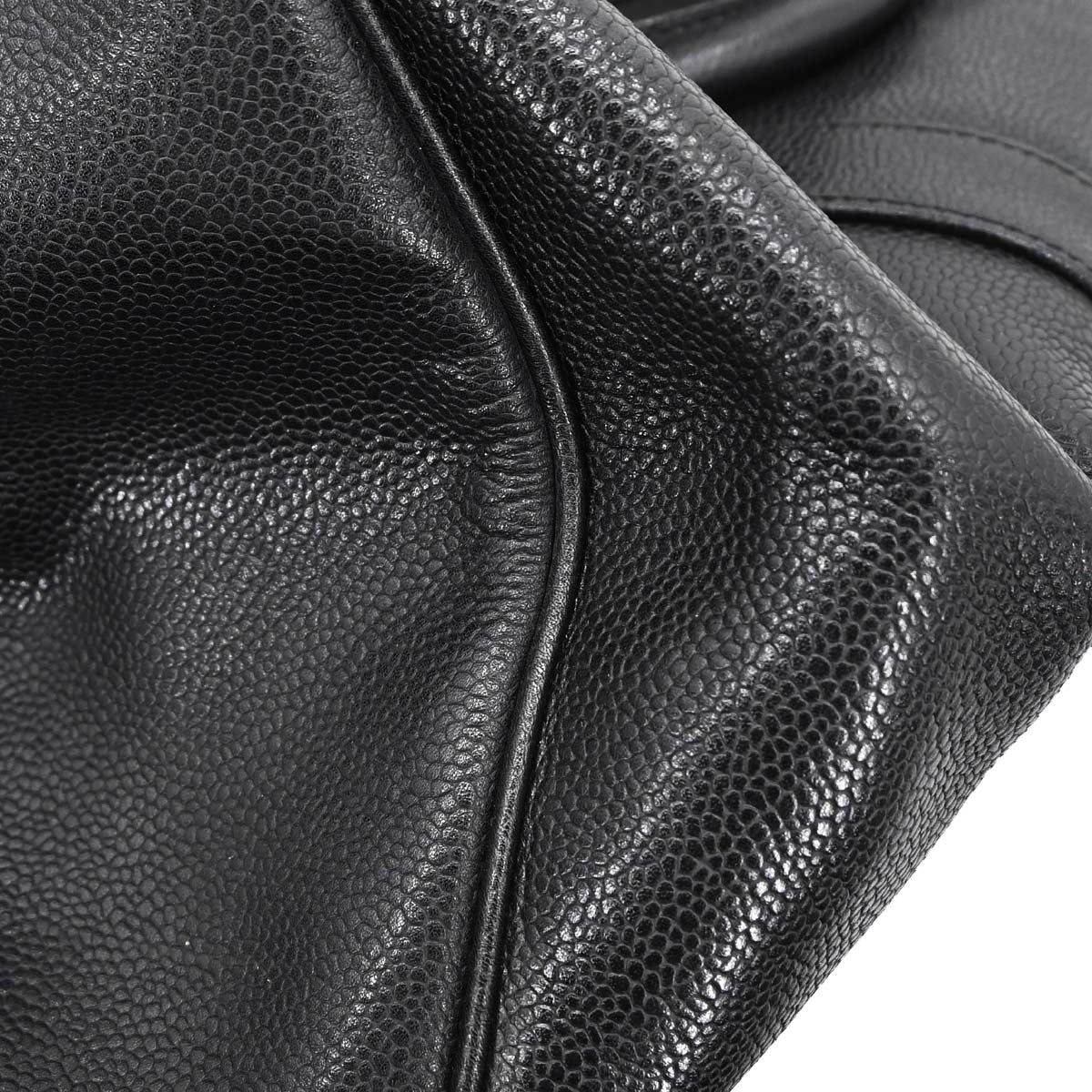 Chanel 1994-1996 Black Caviar 2way Duffle Handbag