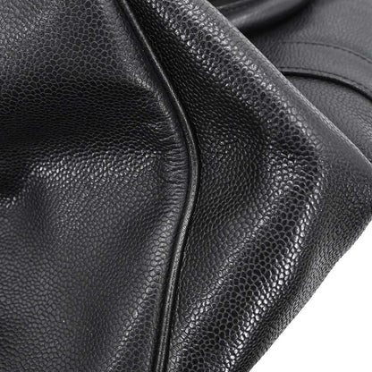 Chanel 1994-1996 Black Caviar 2way Duffle Handbag
