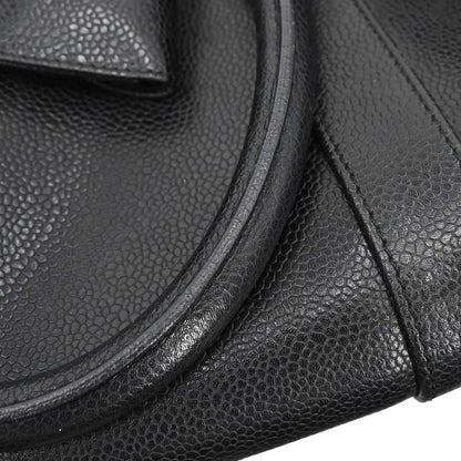 Chanel 1994-1996 Black Caviar 2way Duffle Handbag
