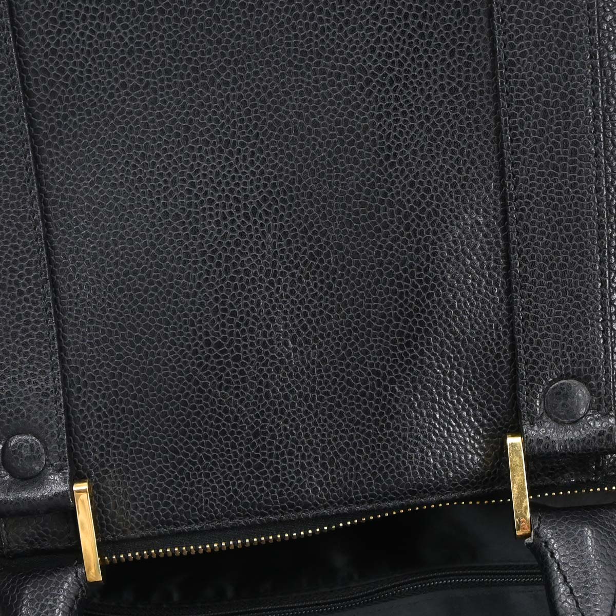 Chanel 1994-1996 Black Caviar 2way Duffle Handbag