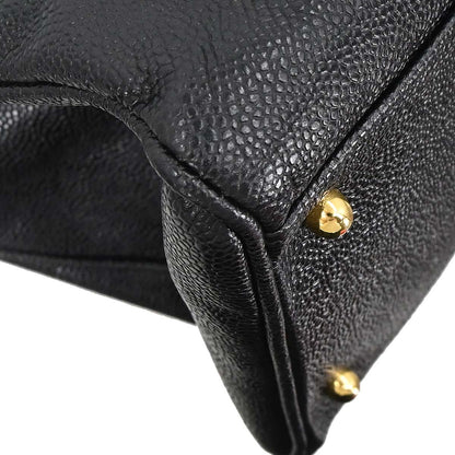 Chanel 1996-1997 Black Caviar Supermodel Tote Shoulder