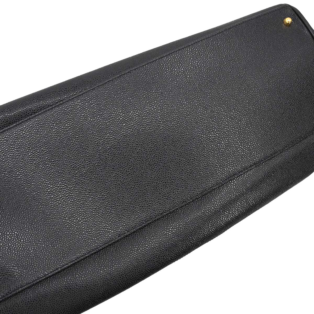 Chanel 1996-1997 Black Caviar Supermodel Tote Shoulder