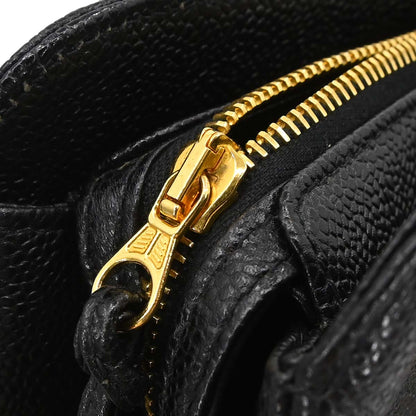 Chanel 1996-1997 Black Caviar Supermodel Tote Shoulder