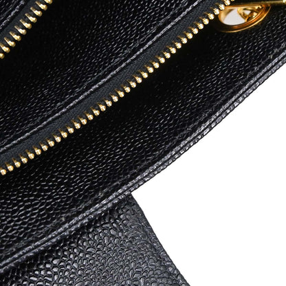 Chanel 1996-1997 Black Caviar Supermodel Tote Shoulder