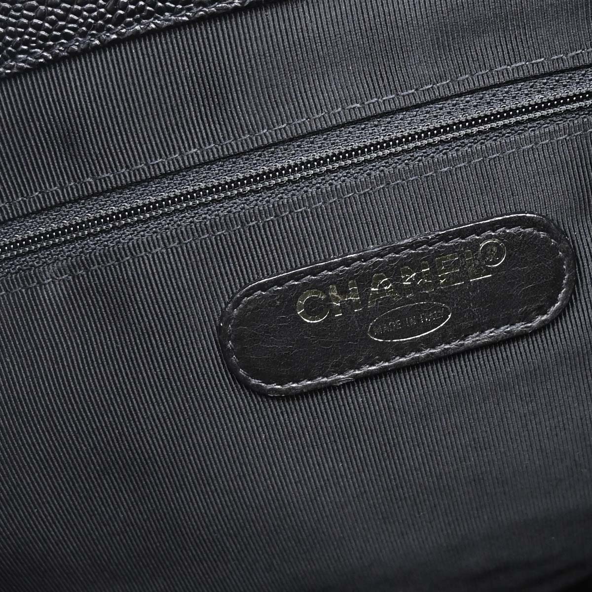 Chanel 1996-1997 Black Caviar Supermodel Tote Shoulder