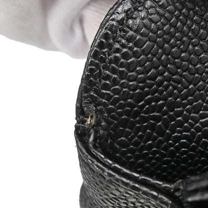 Chanel 1996-1997 Black Caviar Supermodel Tote Shoulder