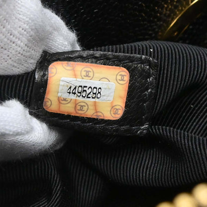 Chanel 1996-1997 Black Caviar Supermodel Tote Shoulder