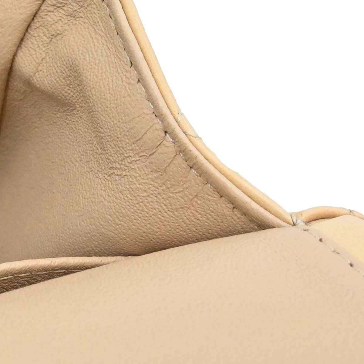 Chanel Beige Lambskin Medium Classic Double Flap Shoulder Bag