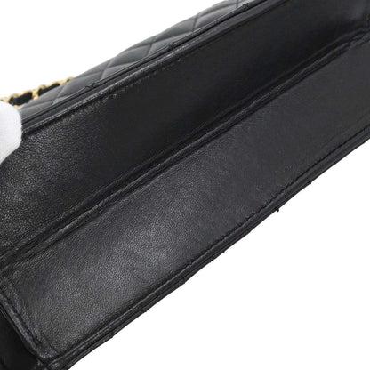 Chanel Black Lambskin Turnlock Small Half Flap Shoulder Bag