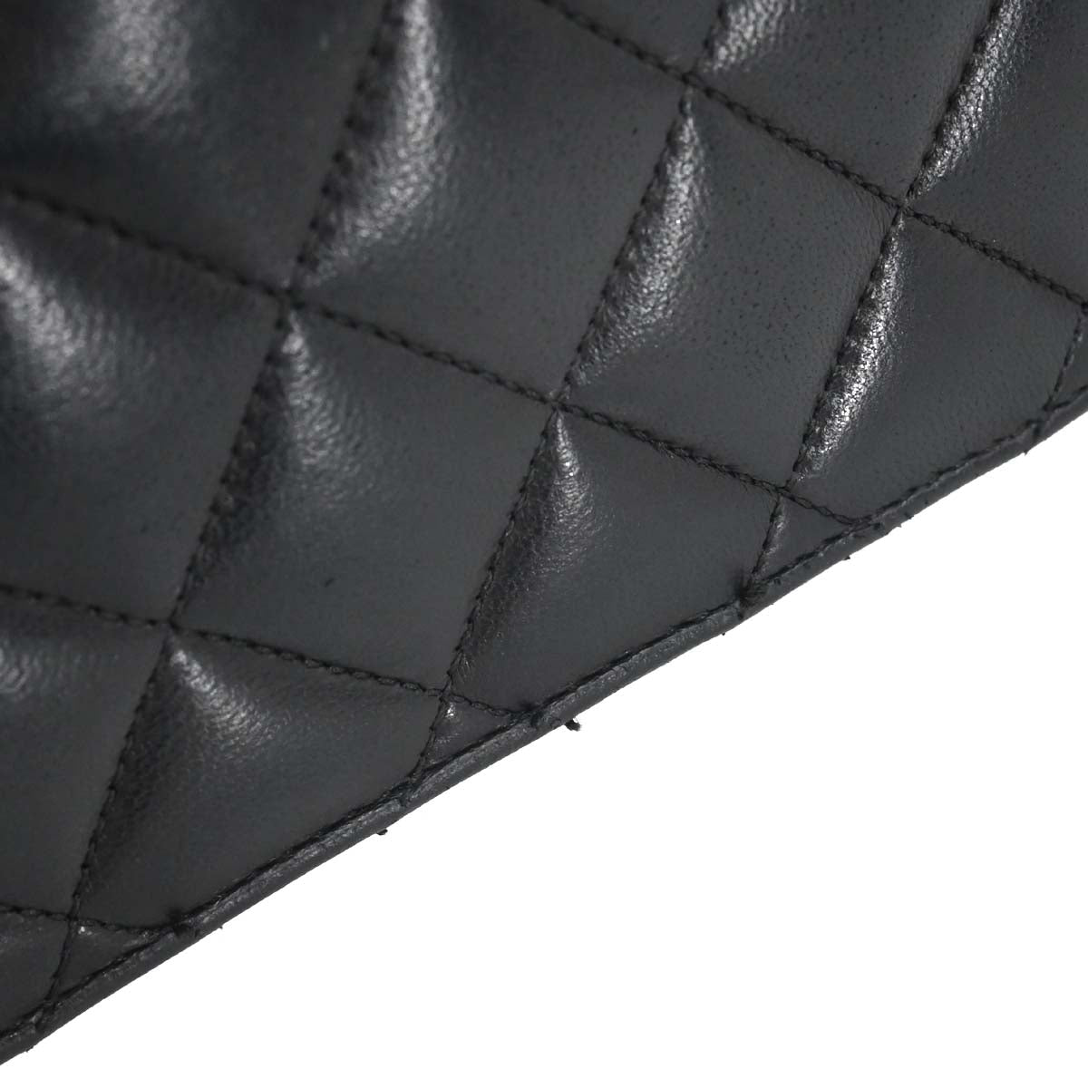 Chanel Black Lambskin Turnlock Small Half Flap Shoulder Bag
