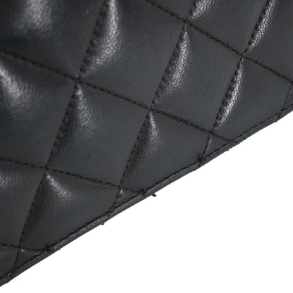 Chanel Black Lambskin Turnlock Small Half Flap Shoulder Bag