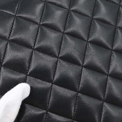 Chanel Black Lambskin Turnlock Small Half Flap Shoulder Bag