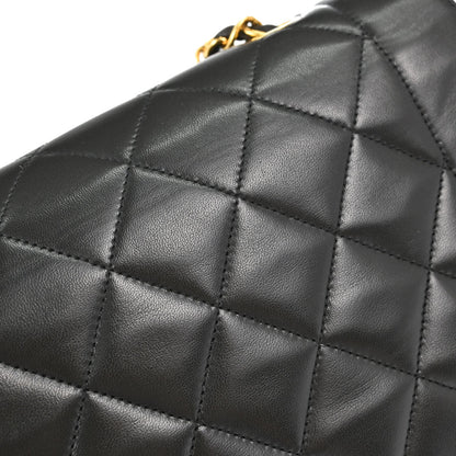 Chanel 1994-1996 Black Lambskin Small Diana Shoulder Bag
