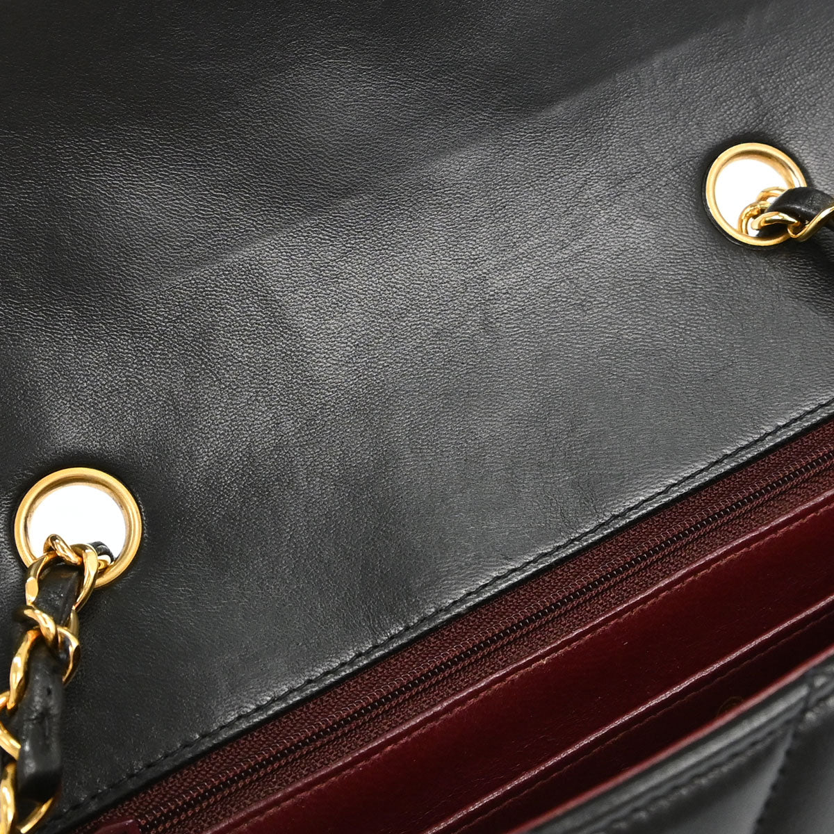 Chanel 1994-1996 Black Lambskin Small Diana Shoulder Bag