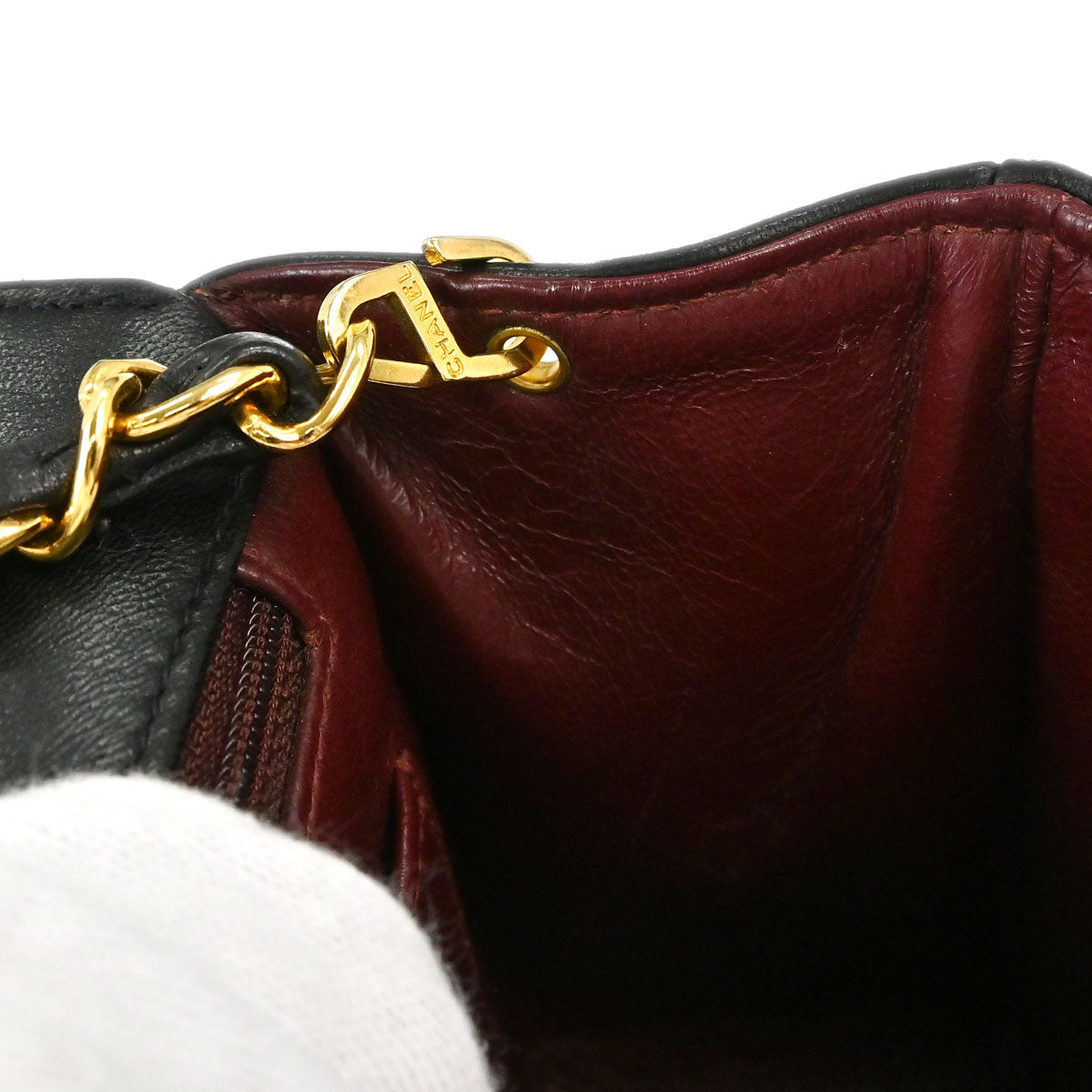 Chanel 1994-1996 Black Lambskin Small Diana Shoulder Bag