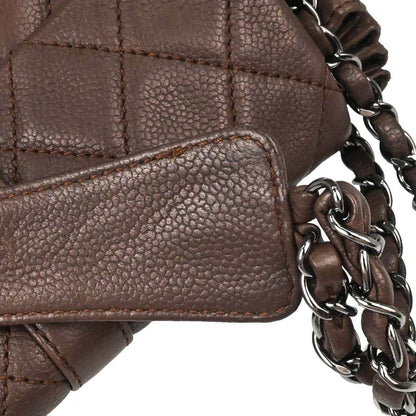Chanel 2005-2006 Brown Caviar Skin Mademoiselle Lock Handbag