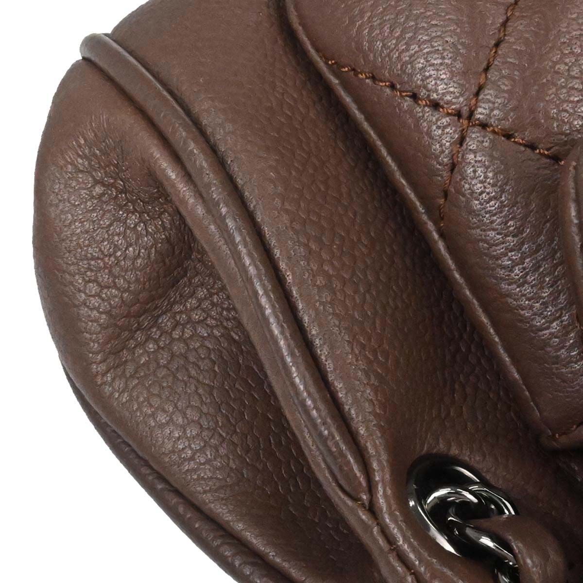 Chanel 2005-2006 Brown Caviar Skin Mademoiselle Lock Handbag
