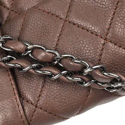 Chanel 2005-2006 Brown Caviar Skin Mademoiselle Lock Handbag