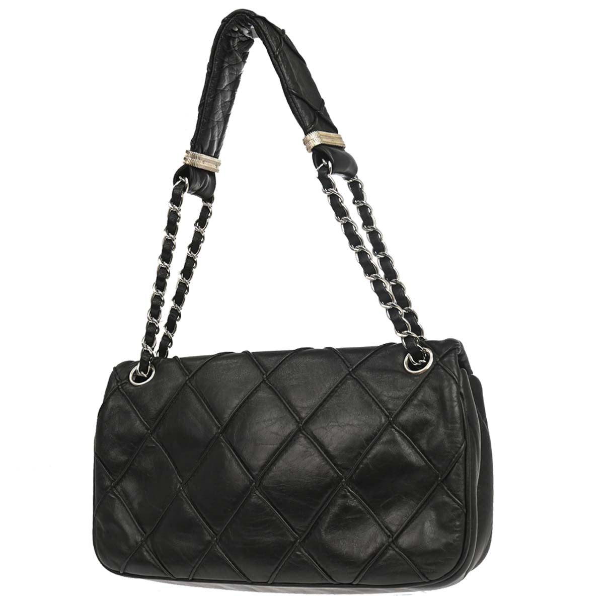 Chanel Black Lambskin CC Flap Handbag