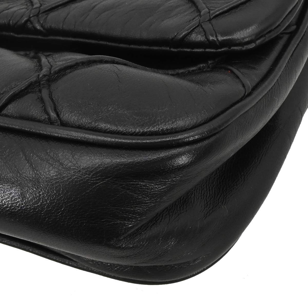 Chanel Black Lambskin CC Flap Handbag