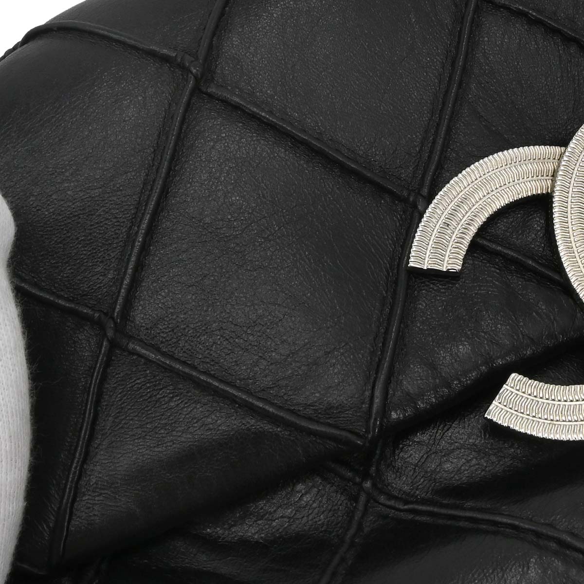 Chanel Black Lambskin CC Flap Handbag