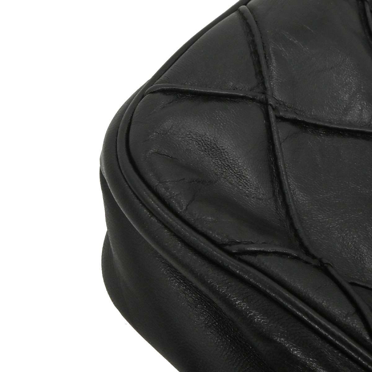 Chanel Black Lambskin CC Flap Handbag